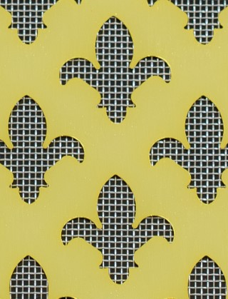 Fleur De Lys Gold anodised 2 X 1m with stainless backing mesh