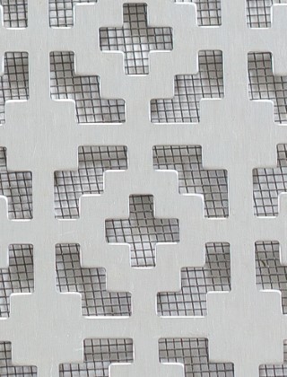Iden Silver anodised 2 X 1m with black backing mesh cut to size