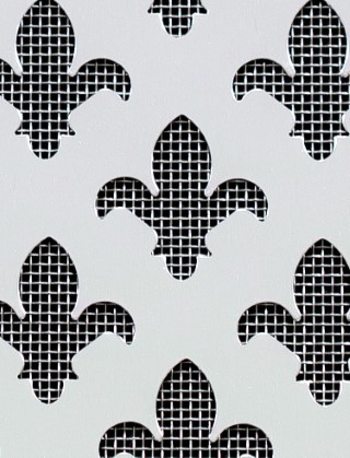 Fleur De Lys Silver anodised 1X.665m with stainless backing mesh