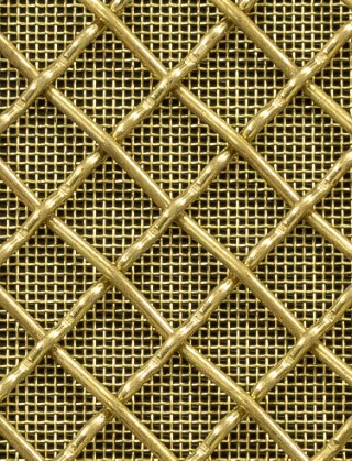 Crimped mesh 2 X 1 12.5 X 12.5 BRASS2.5 DIAMONDBRASSmesh