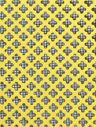 Fancy club Gold anodised 1X1m with black backing mesh