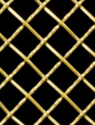 Crimped mesh 1X1 12.5 X 12.5 BRASS2.5 DIAMONDNOmesh