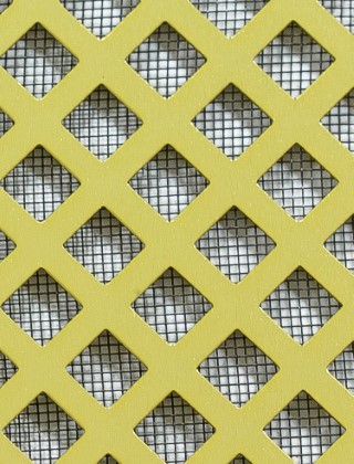 Lattice Gold anodised 1X.665m with black backing mesh