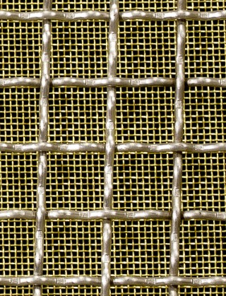 Crimped mesh 1X1 15 X 15 SS3042.3 SQUAREBRASSmesh