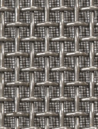 Crimped mesh 1X.665 6 X 6 SS3163 SQUAREBLACKmesh cut to size