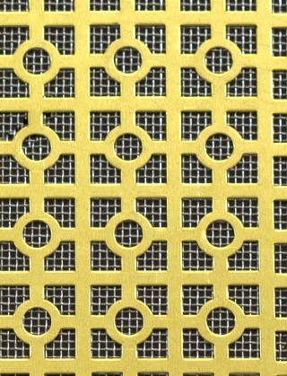 Moroccan brass 2 X 1m with stainless backing mesh
