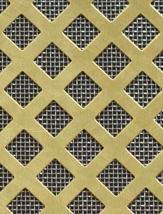 Lattice brass 1X.665m with stainless backing mesh