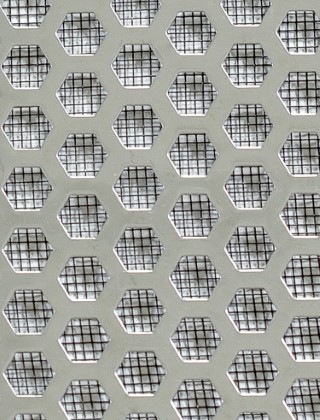 Honeycomb stainless 2 X 1m with black backing mesh