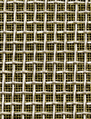 Crimped mesh 1X.665 5 X 5 SS3161.6 SQUAREBRASSmesh
