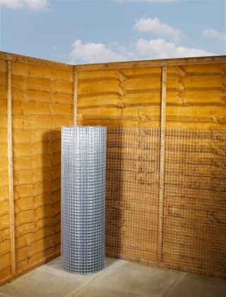 galvanised weld mesh 1 x 1 14G 4ft x 30m