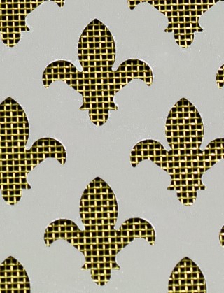Fleur De Lys Silver anodised 2 X 1m with brass backing mesh cut to size