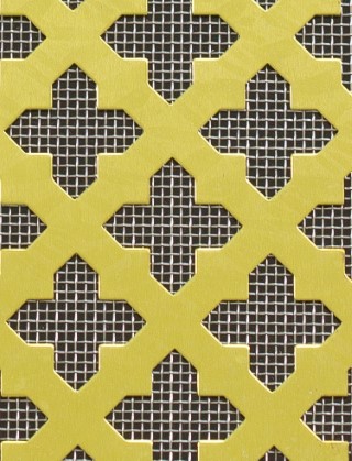 Fancy Cross brass 2 X 1m with stainless backing mesh