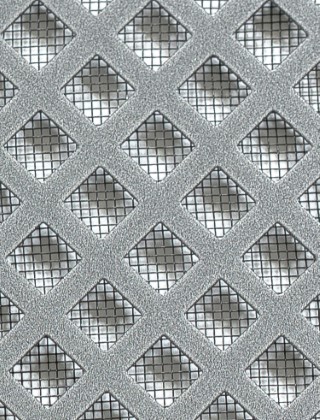 Lattice pewter 1X.665m with black backing mesh
