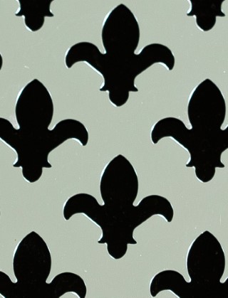 Fleur De Lys Silver anodised 1X1m with no backing mesh