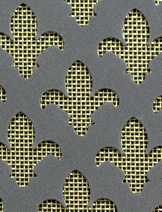 Fleur De Lys pewter 1X.665m with brass backing mesh