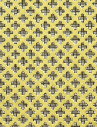 Fancy club brass 1X.665m with black backing mesh