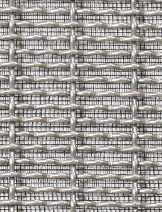Crimped mesh 1X.665 20 X 3 SS3162 SQUAREBLACKmesh