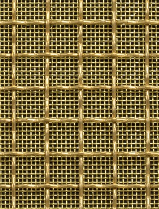 Crimped mesh 1X.665 10X10 BRASS1.5 SQUAREBRASSmesh