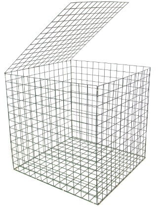 gabion basket Green PE 3mm 1m x 1m x 1m