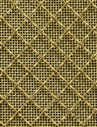Crimped mesh 2 X 1 10X10 BRASS1.2 DIAMONDBRASSmesh