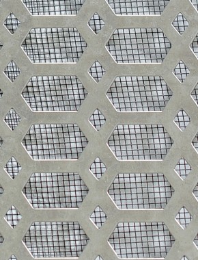 Slot & Diamond stainless 1X.665m with black backing mesh 0
