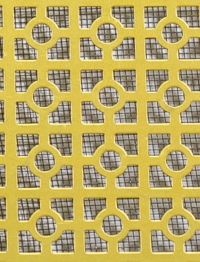 Moroccan brass 2 X 1m with black backing mesh 0