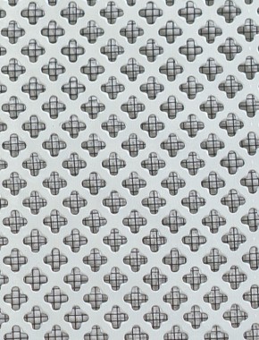 Fancy club Silver anodised 1X1m with black backing mesh