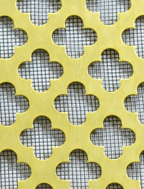 Large Club Gold anodised 1X1m with black backing mesh