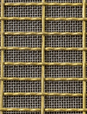 Crimped mesh 1X.665 25 X 8 BRASS2 SQUARESTAINLESS STEELmesh 0