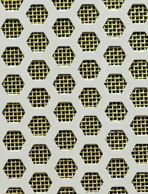 Honeycomb Silver anodised 1X.665m with brass backing mesh 0