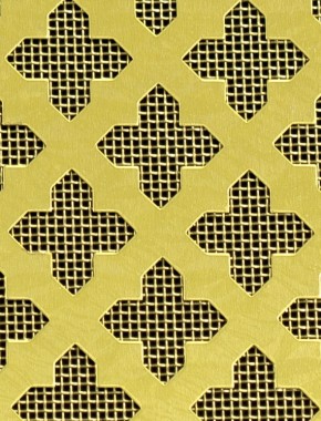 Fancy Cross brass 1X1m with brass backing mesh