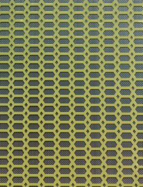 Slot & Diamond Gold anodised 2 X 1m with stainless backing mesh 1