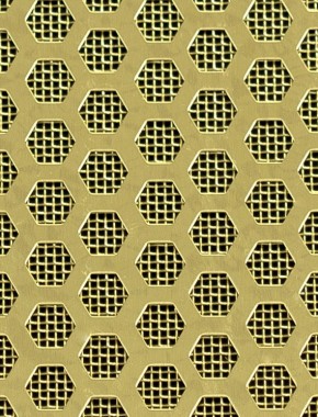 Honeycomb brass 2 X 1m with brass backing mesh 0