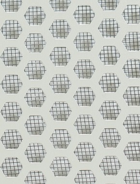 Honeycomb Silver anodised 1X.665m with black backing mesh 0