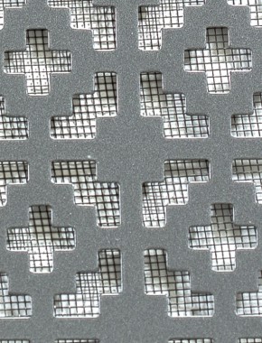 Iden pewter 1X1m with black backing mesh cut to size 0