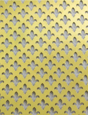 Fleur De Lys brass 2 X 1m with black backing mesh 1