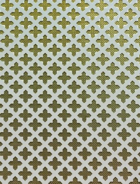 Fancy Cross Silver anodised 1X.665m with brass backing mesh 1