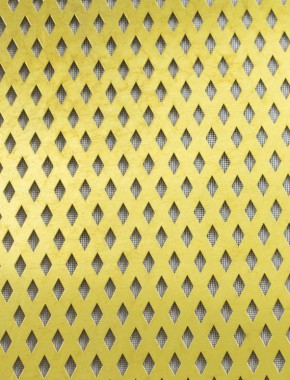 Small Diamond brass 2 X 1m with black backing mesh 1