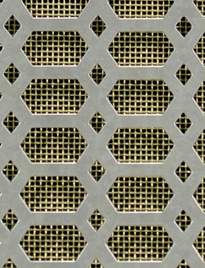 Slot & Diamond stainless 2 X 1m with brass backing mesh cut to size 0