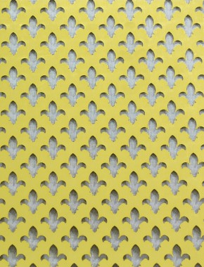Fleur De Lys Gold anodised 2 X 1m with black backing mesh 1