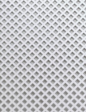 Lattice Silver anodised 1X.665m with black backing mesh 1