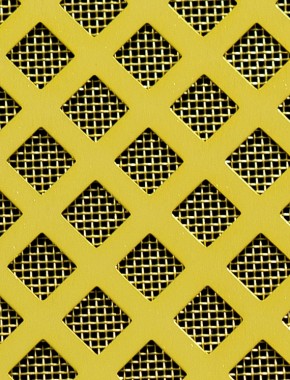 Lattice Gold anodised 2 X 1m with brass backing mesh cut to size