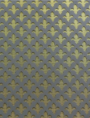 Fleur De Lys pewter 1X.665m with brass backing mesh 1