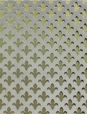 Fleur De Lys stainless 2 X 1m with brass backing mesh 1