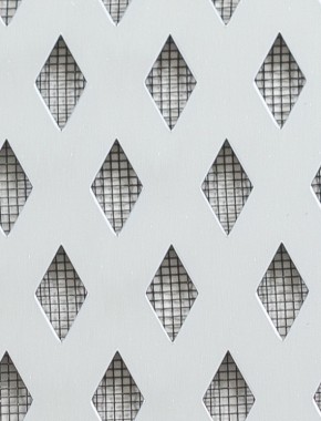 Small Diamond Silver anodised 2 X 1m with black backing mesh cut to size 0