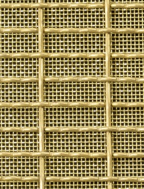 Crimped mesh 1X1 25 X 8 BRASS2 SQUAREBRASSmesh