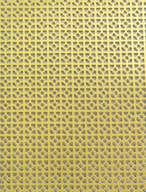 Moroccan brass 2 X 1m with black backing mesh 1
