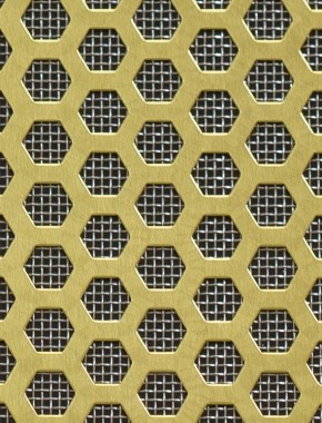Honeycomb brass 1X.665m with stainless backing mesh 0