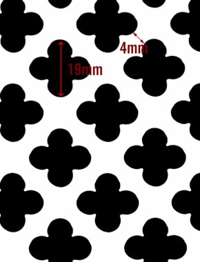 Large Club brass 1X.665m with black backing mesh 2