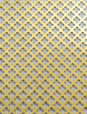 Large Club brass 1X.665m with black backing mesh 1